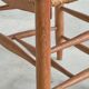 6 solid oak and woven bamboo chairs, mid-century, 1950s