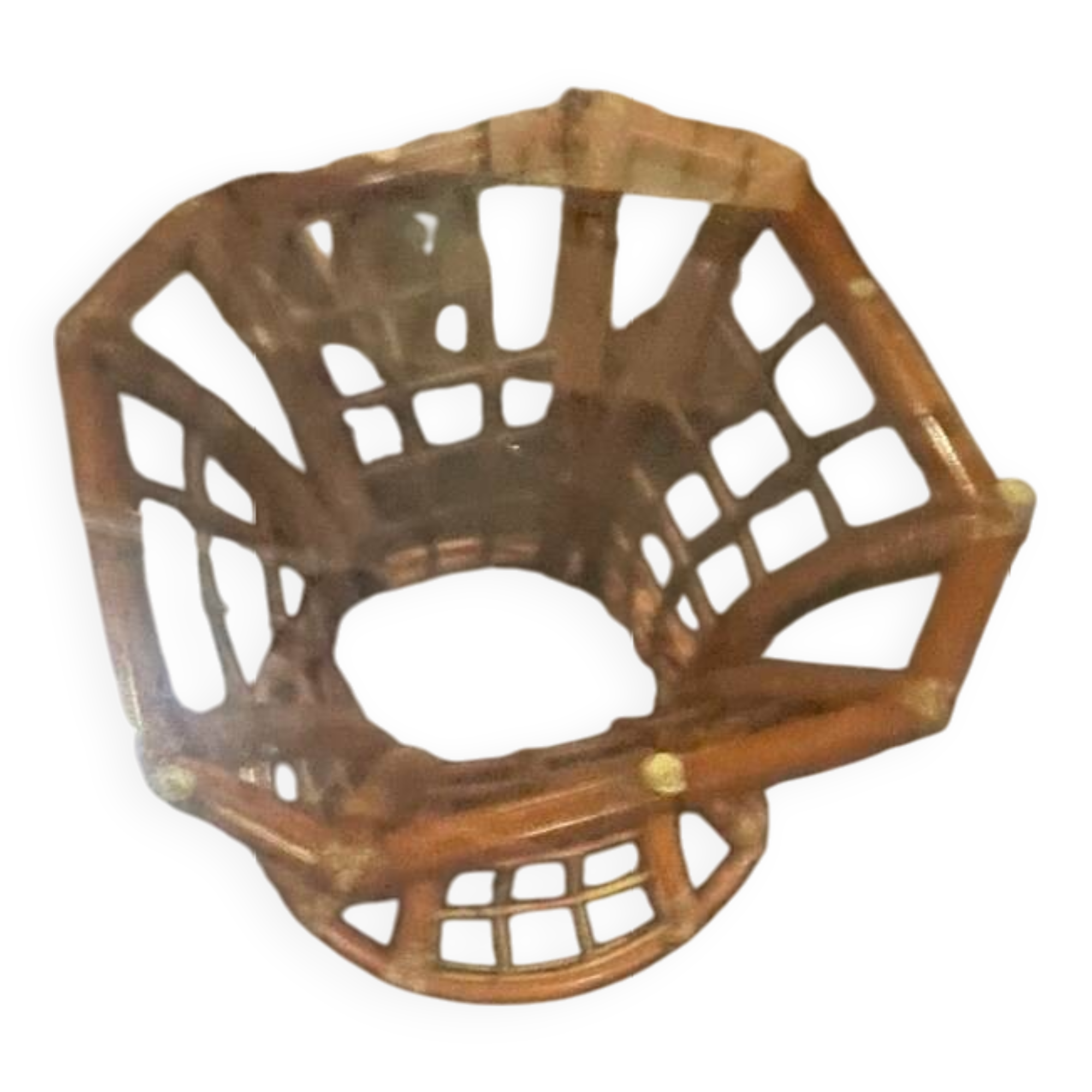 Bamboo leg & smoked glass table