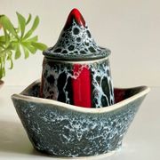 Vintage LUC VALLAURIS Ceramic Sugar Bowl