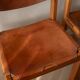 Brutalist Elm and Leather Dining Chairs by Maison Regain, 1970s, Set of 4