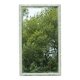 Large antique bevelled mirror in carved solid wood, green lizard – 129 × 75
