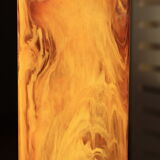 Amber and opaline lamp