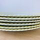Set of 6 flat plates vintage earthenware
