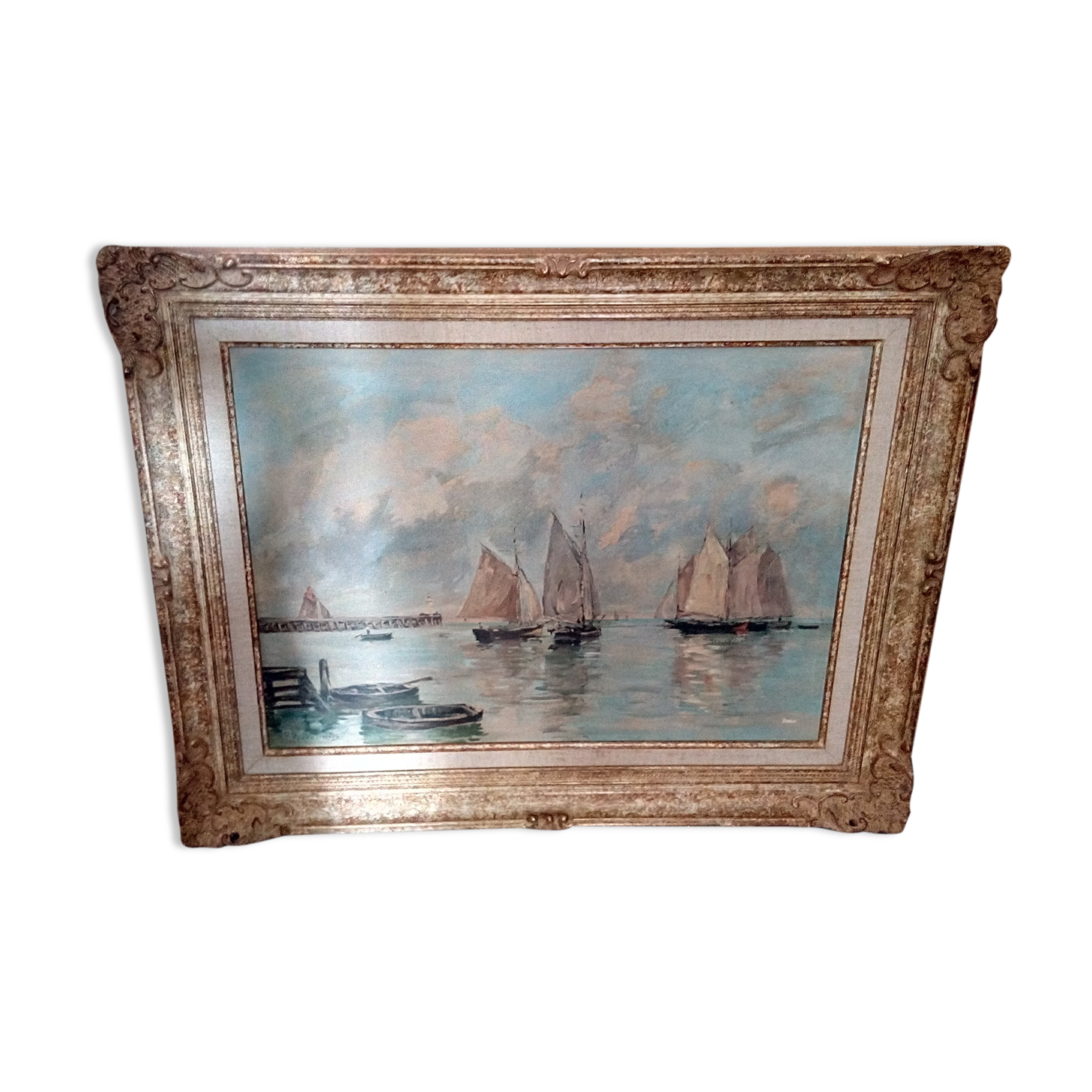 Marine lithograph reproduction table