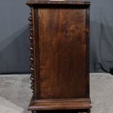 Landing Linen Chest in Solid Beech and Walnut, Louis XIII Style – Late 19th Century