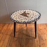 Table ronde en mosaïque