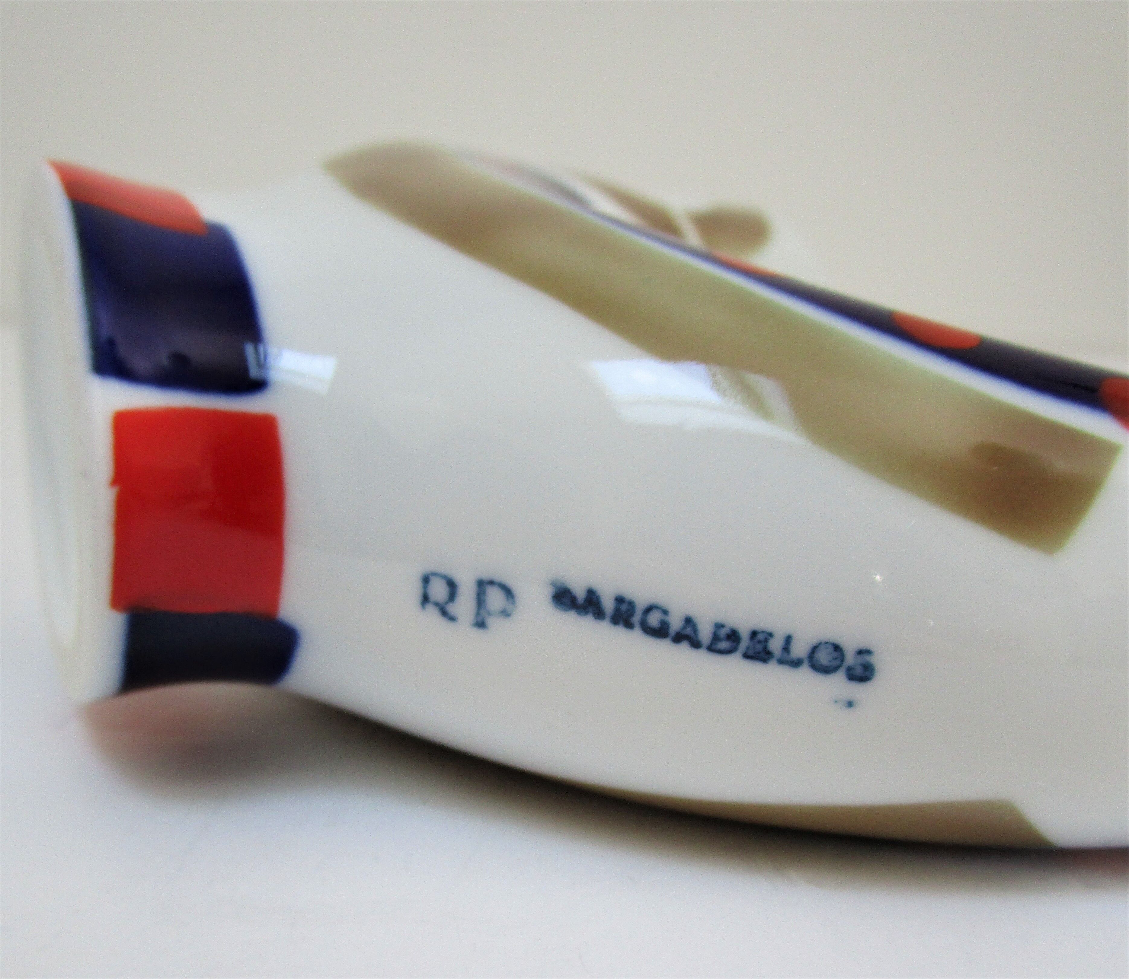 Zoomorphic pitcher vase rooster porcelain design vintage