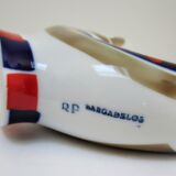 Zoomorphic pitcher vase rooster porcelain design vintage