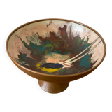 Antique SAGITTA Copper Cup Painted Decor Holland Vintage