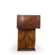 Italian burl walnut art deco console table, 1930s.