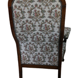Old voltaire armchair in walnut style louis phillipe