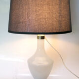 Glass table lamp in opal 1950
