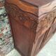 Buffet art déco plateau bois, meuble vaisselier ancien  Dimensions 142