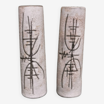 Salt and pepper shakers, vintage ceramic Galerie PALISSY Vallauris