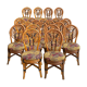 Suite de 12 chaises vintages