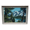 Oil on canvas "Mountain lake"