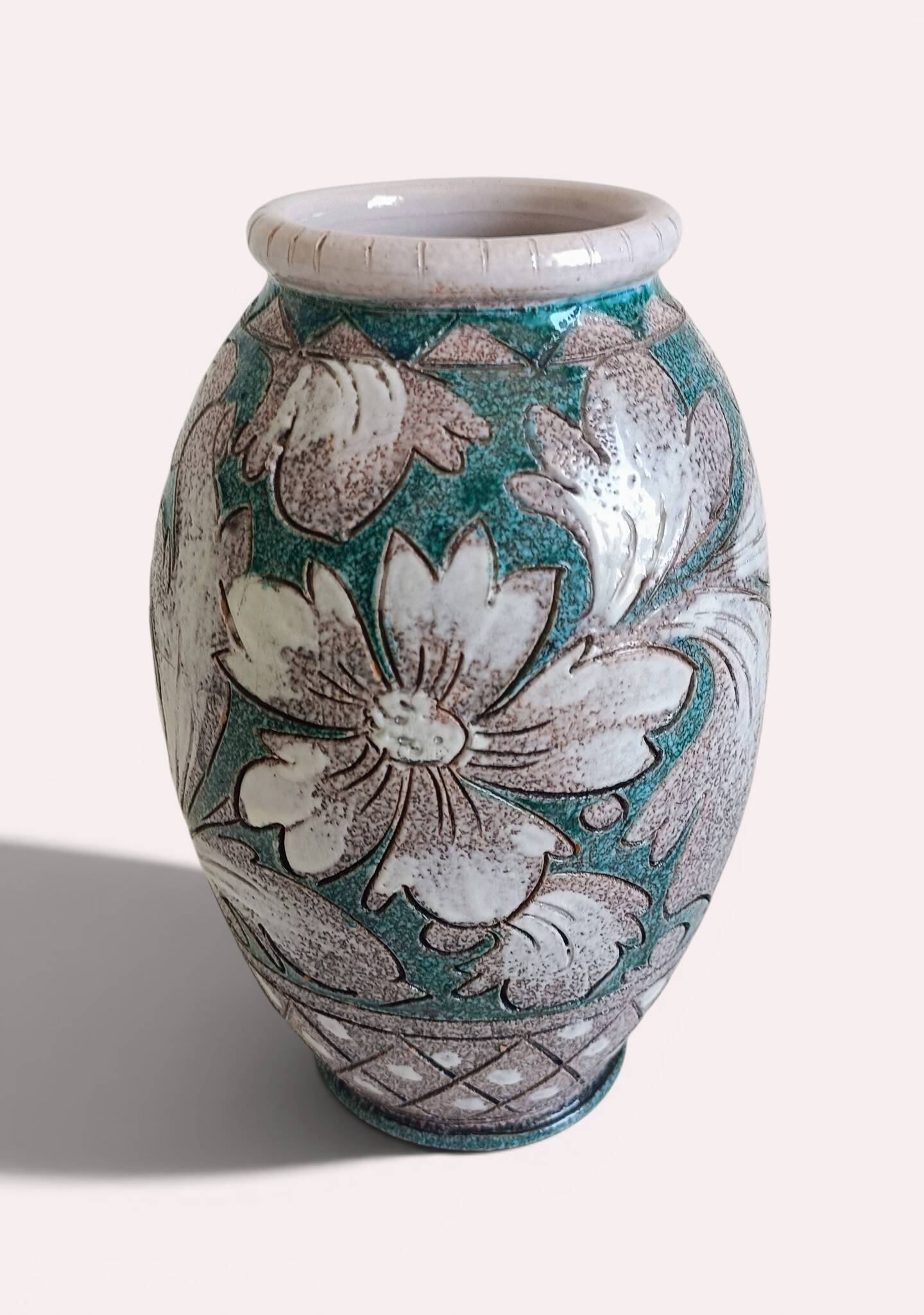Mid-Century Italian Fratelli Fanciullacci Ceramic Vase, Signed, Tuscany, 1950s