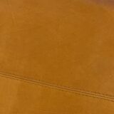 Vintage ikea poang tan leather cantilever footstool ottoman design