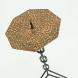 Outstanding large 21" candleholder brutalist design iron copper true vintage 1960s xxl candlestick