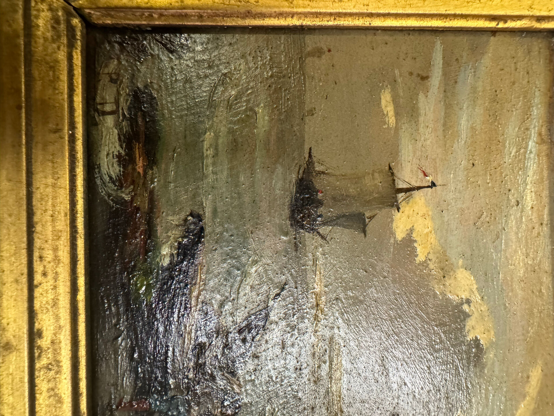 Oil on wood 19th century