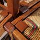 Lot de 8 chaises Reconstruction 1950 Chêne et paille