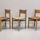Série de 3 chaises Méribel par Charlotte Perriand
