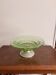Art Deco Green Moulded Glass Coupe Centre Table with Metal Space Age Base