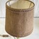 Table lamp in gilded brass and linen - mid 20th century