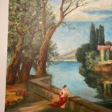 Tableau ancien, paysage, signé, début XX siècle