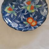 Assiette chinoise ancienne à fleurs en porcelaine signée