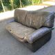 2 or 3-seater Roche Bobois sofa in genuine brown-grey leather.