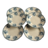 6 flat plates, Longwy, Gobelins model, late 19th century