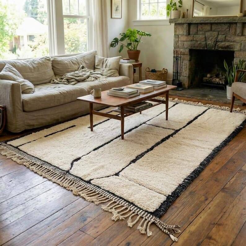 Handmade pure wool rug 100/200 cm