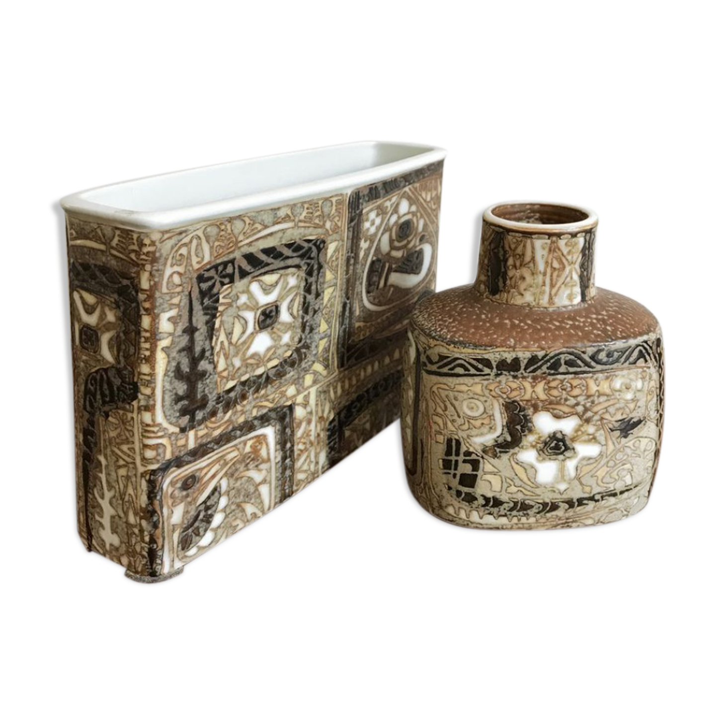 Ceramic vases by Nils Thorsson for Royal Copenhagen Denmark 1960s