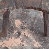 Brutalist hand-carved horse-shoe shaped gaming / coffee table, 1960s