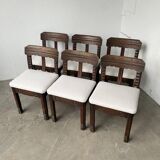 Set of 6 brutalist chairs from the 1940s