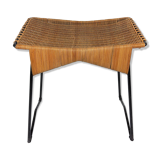 Vintage rattan and metal 1950