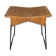 Tabouret vintage rotin et métal 1950