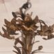 Late 19th century gilt bronze fleur-de-lis chandelier