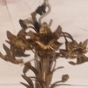 Late 19th century gilt bronze fleur-de-lis chandelier
