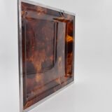 Plateau en plexi façon écaille, années 1970
