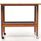 Tea cart with folding table top, Poul Jeppesen, Denmark, circa 1965