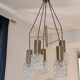 5-light gold waterfall chandelier