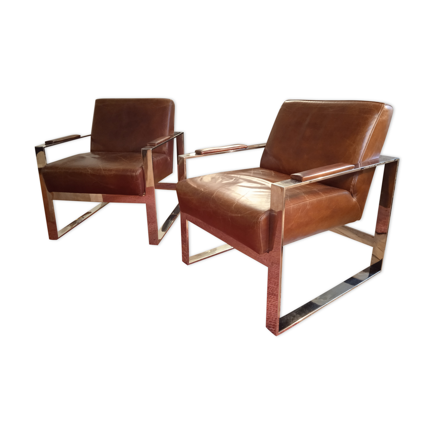 Paire de fauteuils vintages