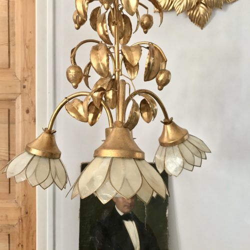 Mother-of-pearl petal chandelier