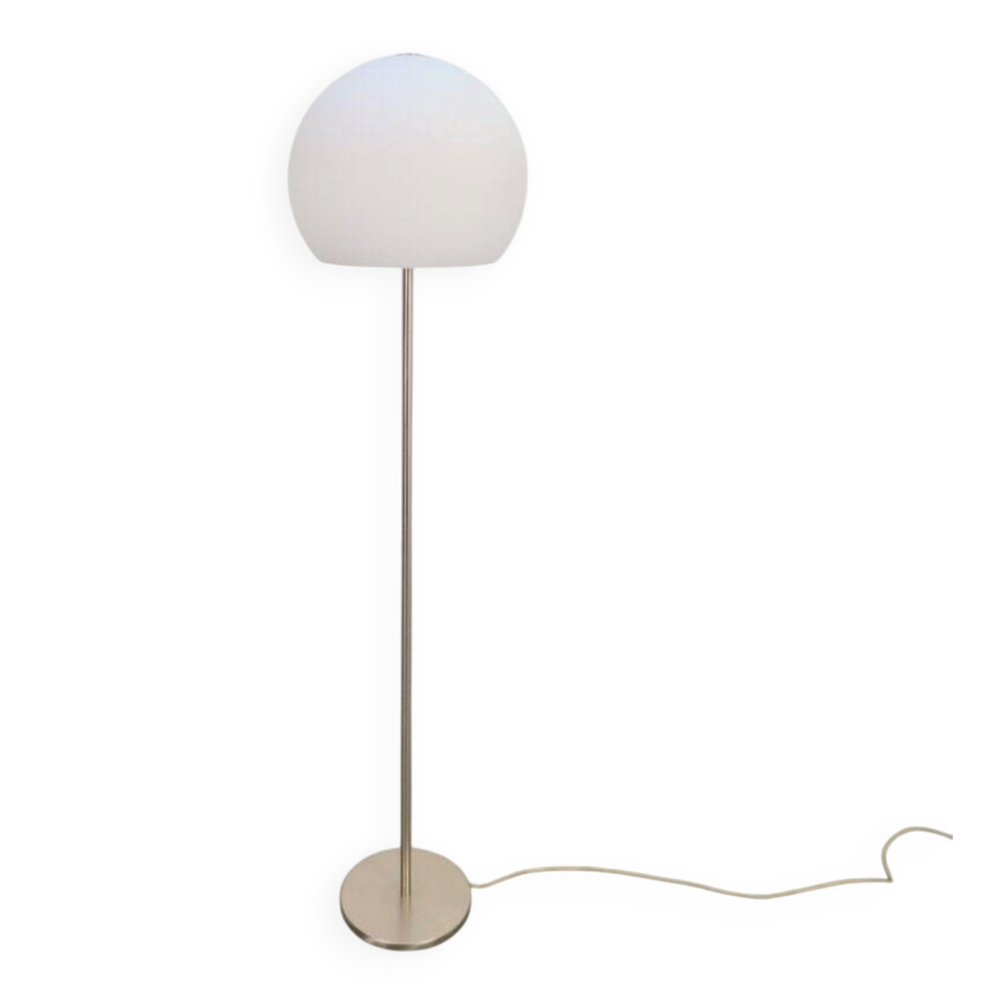 Vintage Opaline Glass Globe Floor Lamp from Hufnagel Leuchten, Germany, 1970s