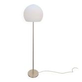 Vintage Opaline Glass Globe Floor Lamp from Hufnagel Leuchten, Germany, 1970s