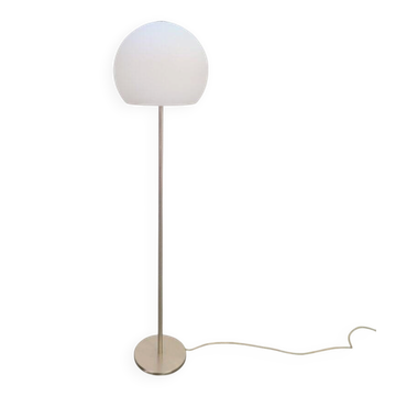 Lampadaire en verre opalin vintage de Hufnagel Leuchten, Allemagne, années 1970