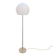 Vintage Opaline Glass Globe Floor Lamp from Hufnagel Leuchten, Germany, 1970s