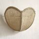 Wall lampshade in natural fiber canework